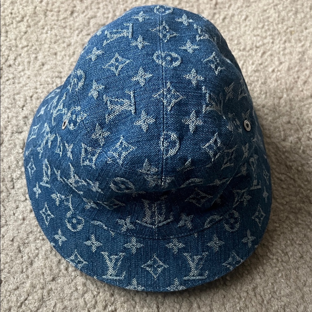 Louis Vuitton Blue Denim Monogram Bucket Hat